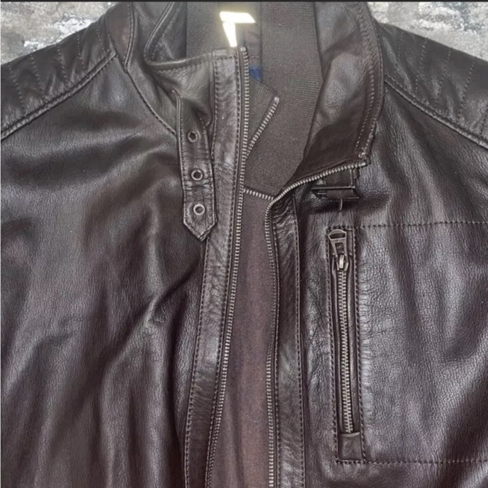 Cole Haan Men’s Genuine Leather Brown Jacket NWOT
